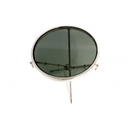 Pasargad - Vicenza Collection Steel and Glass Side Table