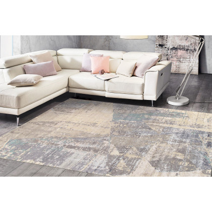 Pasargad - Modern Collection Hand-Knotted Gray Bamboo Silk and Wool Area Rug BC-1179WH