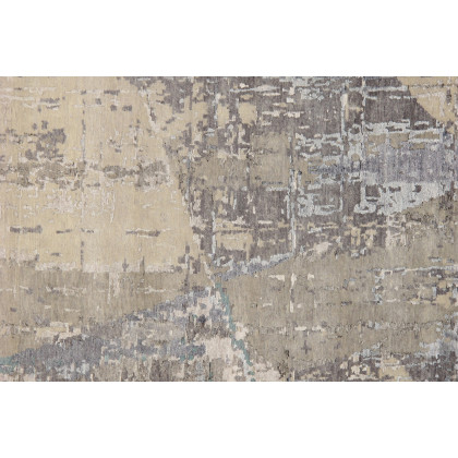 Pasargad Modern Collection Hand-Knotted Gray Bamboo Silk and Wool Area Rug (BC-1179WH 8X10) - 96'' x 121''