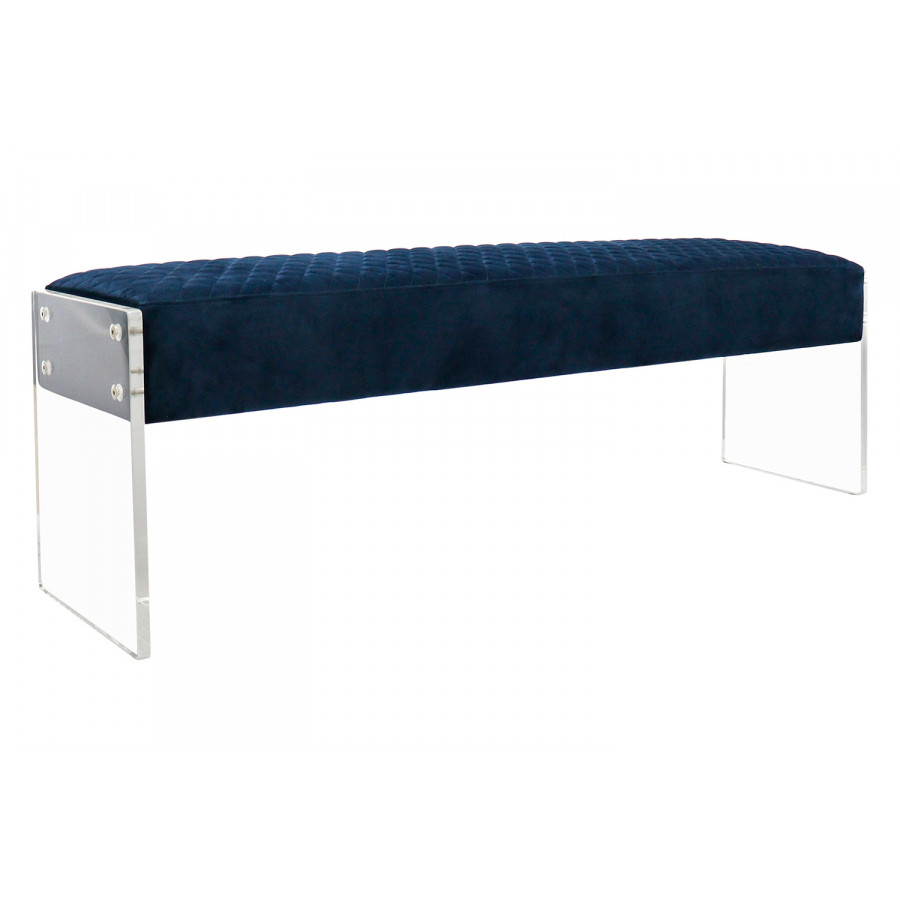 Pasargad - Tribecca Acrylic and Velvet Bench