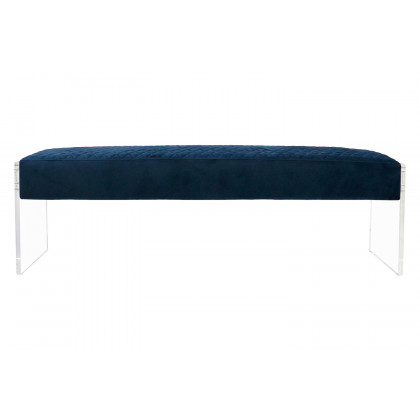 Pasargad - Tribecca Acrylic and Velvet Bench