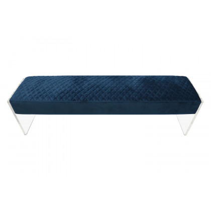 Pasargad - Tribecca Acrylic and Velvet Bench
