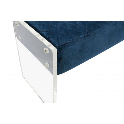 Pasargad - Tribecca Acrylic and Velvet Bench