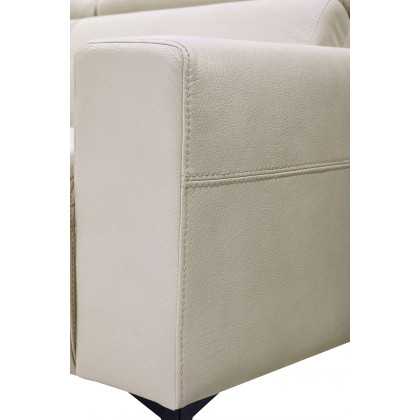 Pasargad Modern Bari Sectional Sofa with Push Back Functional, Left Facing Beige Color