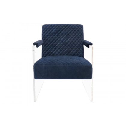 Pasargad - Tribecca Collection Acrylic and Velvet Accentchair