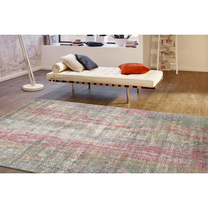 Pasargad Modern Collection Hand-Knotted Bamboo Silk and Wool Area Rug (GEM-6) - 121'' x 166''