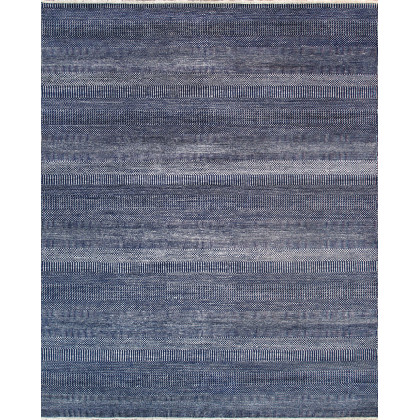 Pasargad - Transitiona Collection Hand-Kontted Silk and Wool Area Rug GRASS-NVY