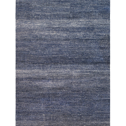 Pasargad Transitiona Collection Fine Bamboo Silk/Wool Area Rug - Navy, 70" x 114" (GRASS-NVY 6x10)