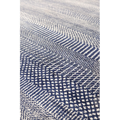 Pasargad Transitiona Collection Fine Bamboo Silk/Wool Area Rug - Navy, 70" x 114" (GRASS-NVY 6x10)