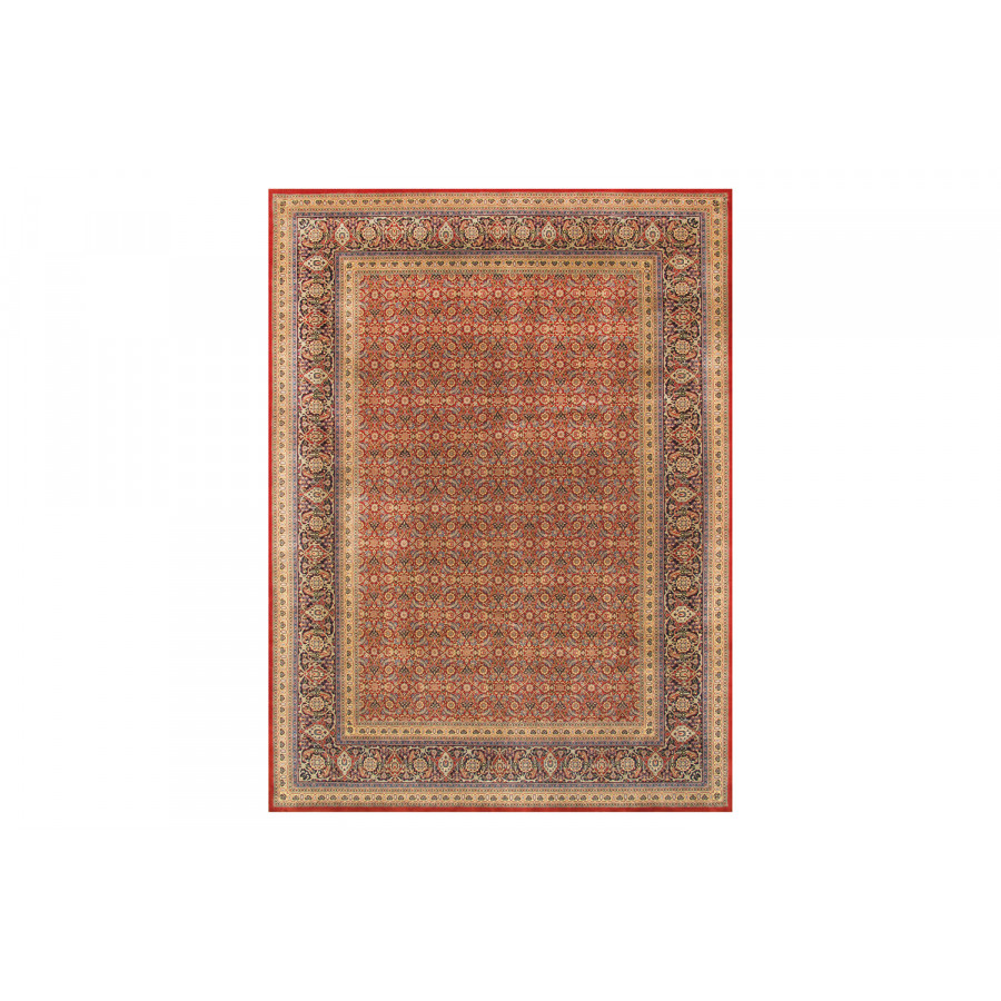 Pasargad Tabriz Collection Hand-Knotted Lamb's Wool Area Rug (HERATI RUST 8X8) - 96'' x 96''