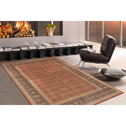 Pasargad Tabriz Collection Hand-Knotted Lamb's Wool Area Rug (HERATI RUST 8X8) - 96'' x 96''