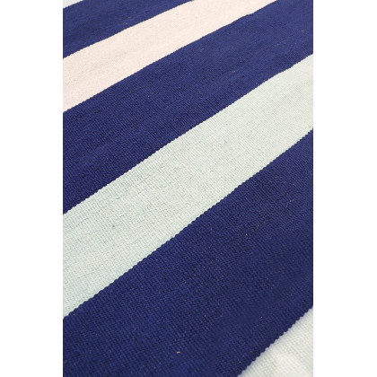 Pasargad Hampton Collection Flat Weave Polypropylene Area Rug - Blue/Multi, 93" x 117" (hmpt-02 8x10)