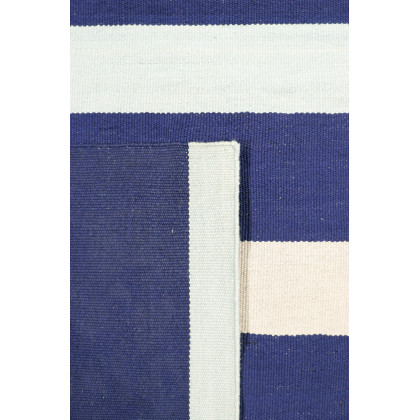 Pasargad Hampton Collection Flat Weave Polypropylene Area Rug - Blue/Multi, 93" x 117" (hmpt-02 8x10)