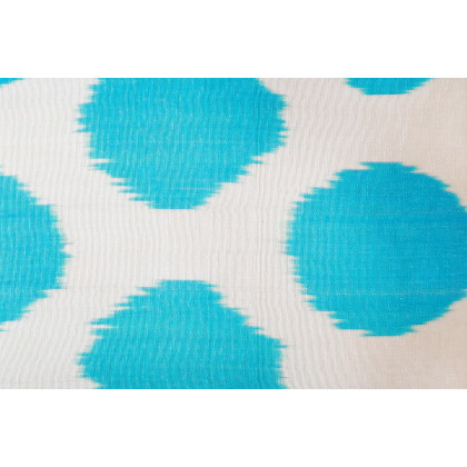 Pasargad - Silk Velvet Ikat Aqua Pillow 15" X 24"