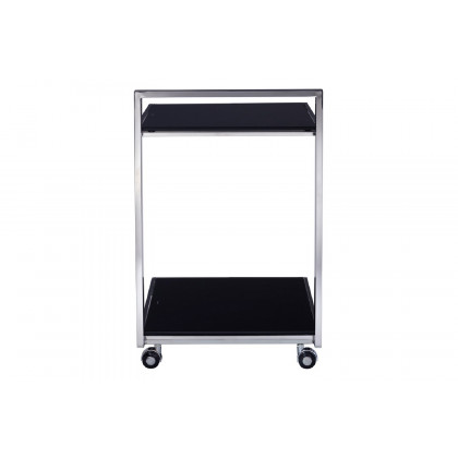 Pasargad - Luxe Collection Glass and Steel Serving Table