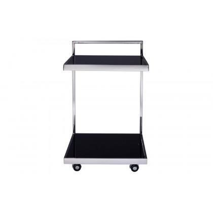 Pasargad - Luxe Collection Glass and Steel Serving Table