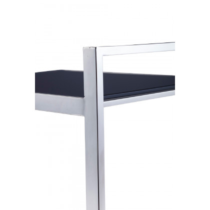 Pasargad - Luxe Collection Glass and Steel Serving Table