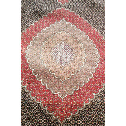 Pasargad Tabriz Collection Hand-Knotted Silk and Wool Area Rug (MAHI 10X13) - 119'' x 159''