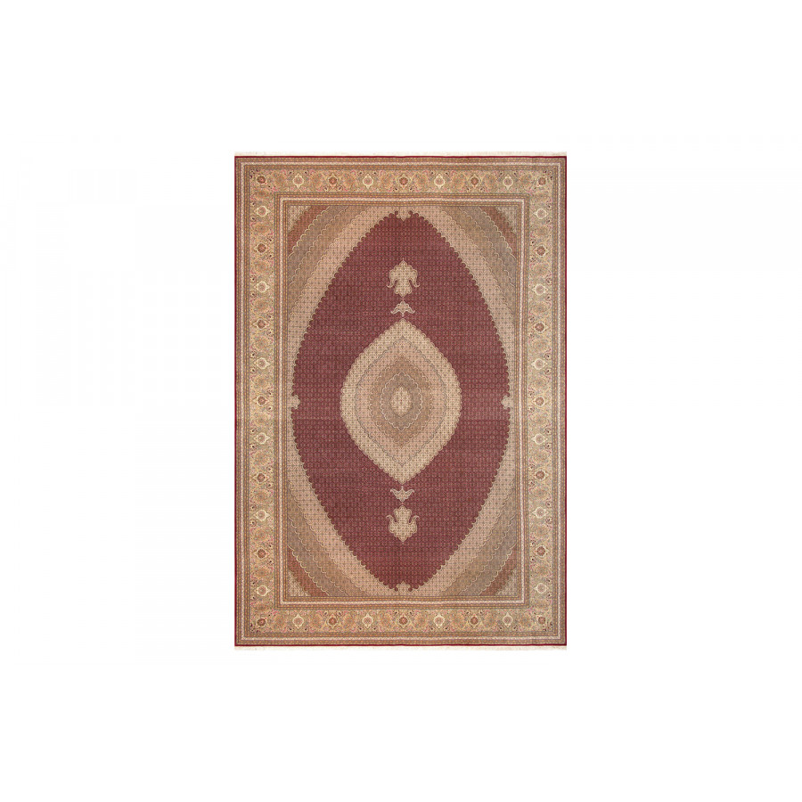 Pasargad Tabriz Collection Hand-Knotted Silk and Wool Area Rug (MAHI 11X17) - 136'' x 199''