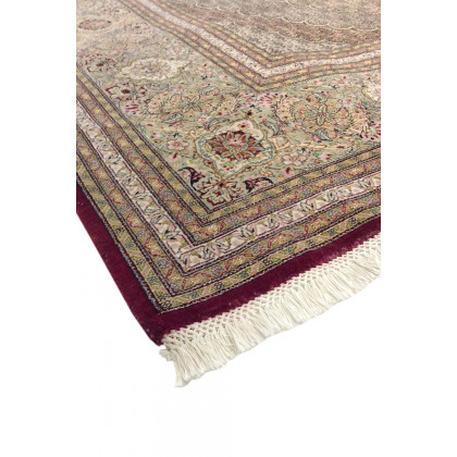 Pasargad Tabriz Collection Hand-Knotted Silk and Wool Area Rug (MAHI 11X17) - 136'' x 199''