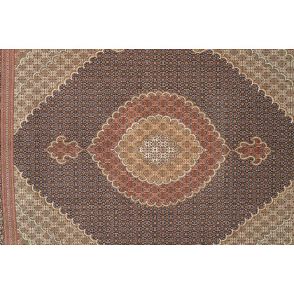Pasargad Tabriz Collection Hand-Knotted Silk and Wool Area Rug (MAHI 8X10) - 99'' x 118''