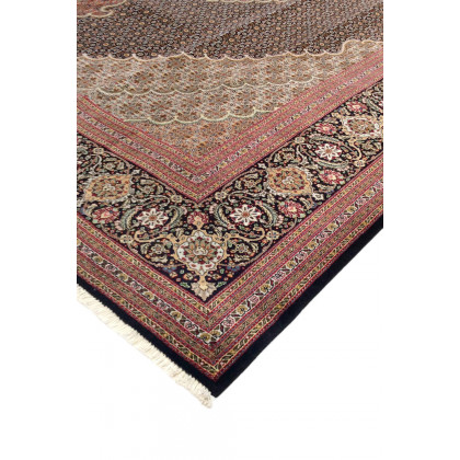 Pasargad Tabriz Collection Hand-Knotted Silk and Wool Area Rug (MAHI 8X10) - 99'' x 118''