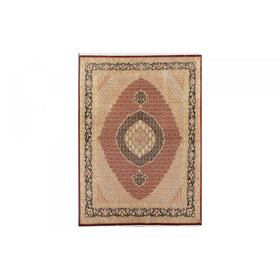 Pasargad Tabriz Collection Hand-Knotted Lamb's Wool Area Rug (MAHI 8X11) - 96'' x 128''