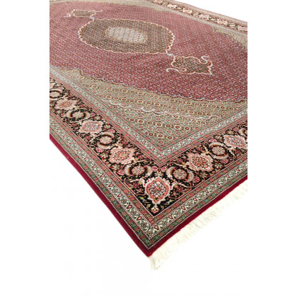 Pasargad Tabriz Collection Hand-Knotted Silk and Wool Area Rug (MAHI RED 7X10) - 79'' x 117''