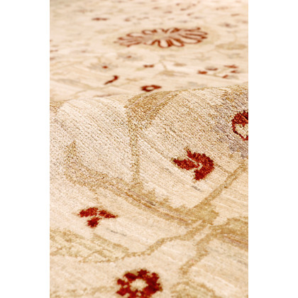 Pasargad Nomad Art Collection Hand-Knotted Lamb's Wool Area Rug (P-20 IVORY 9X12) - 111'' x 146''