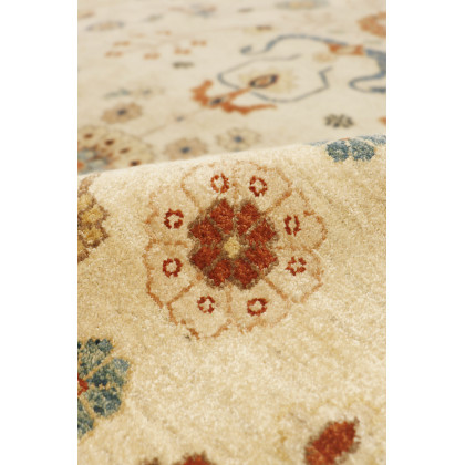 Pasargad Melody Collection Hand-Knotted Lamb's Wool Area Rug - Ivory/Navy, 144" x 212" (P-42 12X18)