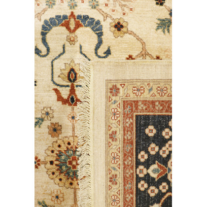 Pasargad Melody Collection Hand-Knotted Lamb's Wool Area Rug - Ivory/Navy, 144" x 212" (P-42 12X18)