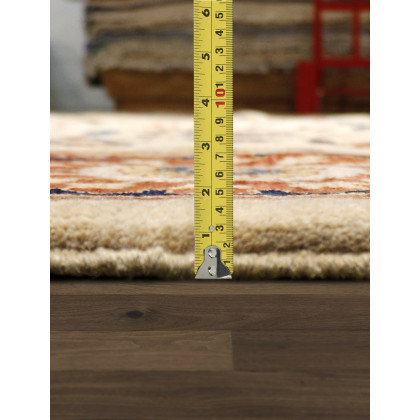 Pasargad Melody Collection Hand-Knotted Lamb's Wool Area Rug - Ivory/Navy, 144" x 212" (P-42 12X18)