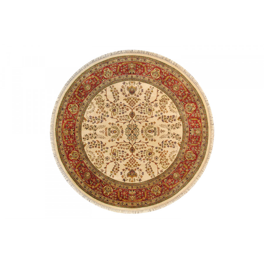 Pasargad Sarouk Collection Hand-Knotted Lamb's Wool Area Rug (P-425 RND 8X8) - 97'' x 97''