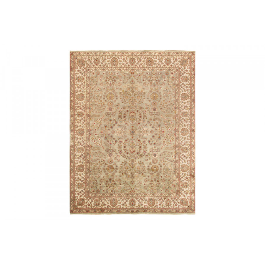 Pasargad - Tabriz Collection Hand-Knotted Lamb's Wool Area Rug P-501 S.GREEN
