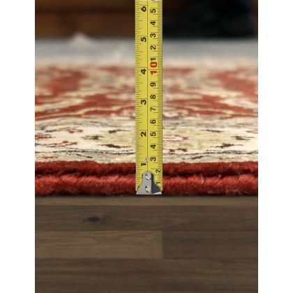 Pasargad Baku Collection Hand-Knotted Lamb's Wool Area Rug - Rust/Ivory, 31" x 115" (P-701 2.07X10)