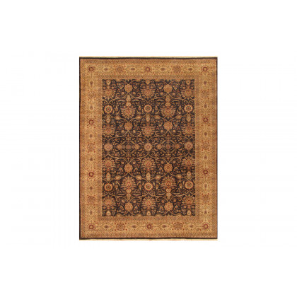 Pasargad - Tabriz Collection Hand-Knotted Lamb's Wool Area Rug P-701 BLACK