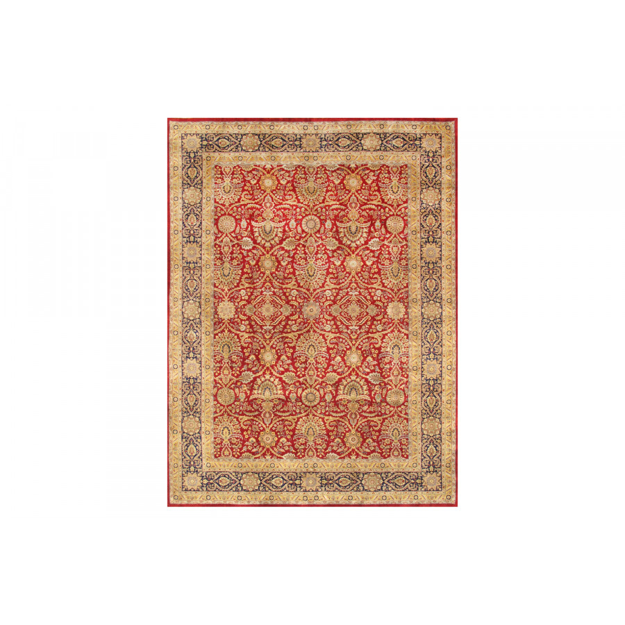 Pasargad Tabriz Collection Hand-Knotted Lamb's Wool Area Rug (P-701 RED 9X12) - 105'' x 142''