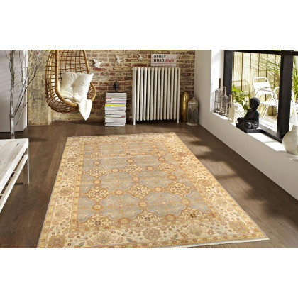 Pasargad Sultanabad Collection Hand-Knotted Lamb's Wool Area Rug (P-943 6X9) - 72'' x 108''