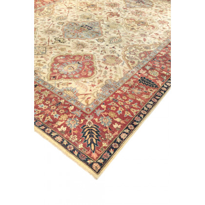 Pasargad Kerman Collection Hand-Knotted Lamb's Wool Area Rug (P-LAVAR IVO 9X12) - 108'' x 142''