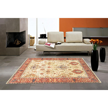 Pasargad Kerman Collection Hand-Knotted Lamb's Wool Area Rug (P-LAVAR IVO 9X12) - 108'' x 142''