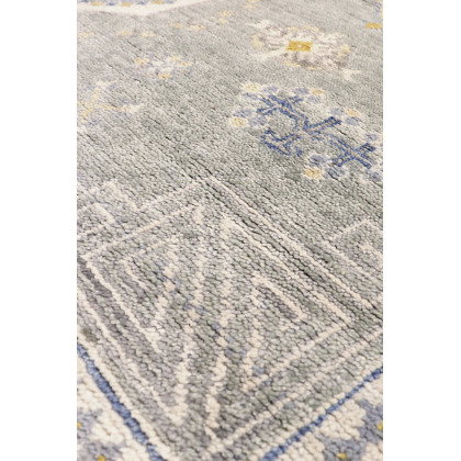 Pasargad - Khotan Collection Hand-Knotted Wool Area Rug in L. Blue, 97" x 120" (PA-26C 8x10)