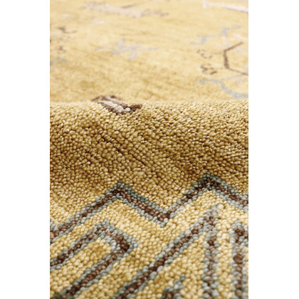 Pasargad - Khotan Collection Hand-Knotted Wool Area Rug in Gold, 107" x 146" (PA-28B 9x12)