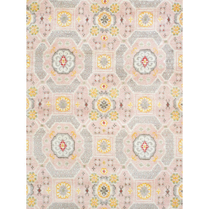 Pasargad - Khotan Collection Hand-Knotted Wool Area Rug in Pink/Beige, 108" x 142" (PA-29P 9x12)