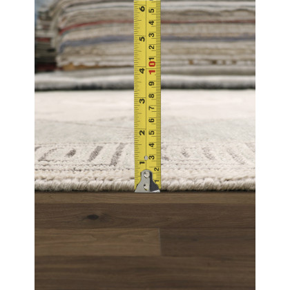 Pasargad - Khotan Collection Hand-Knotted Wool Area Rug in Ivory/L. Green, 98" x 122" (PA-31A 8x10)