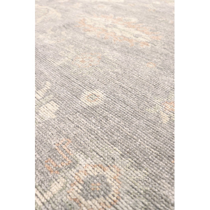 Pasargad - Oushak Collection Hand-Knotted Wool Area Rug in Gray/L. Gray, 97" x 117" (paj-433 8x10)