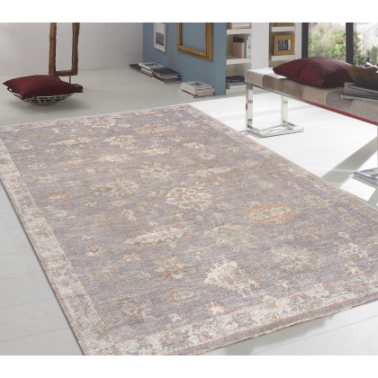 Pasargad - Oushak Collection Hand-Knotted Wool Area Rug in Gray/L. Gray, 97" x 117" (paj-433 8x10)