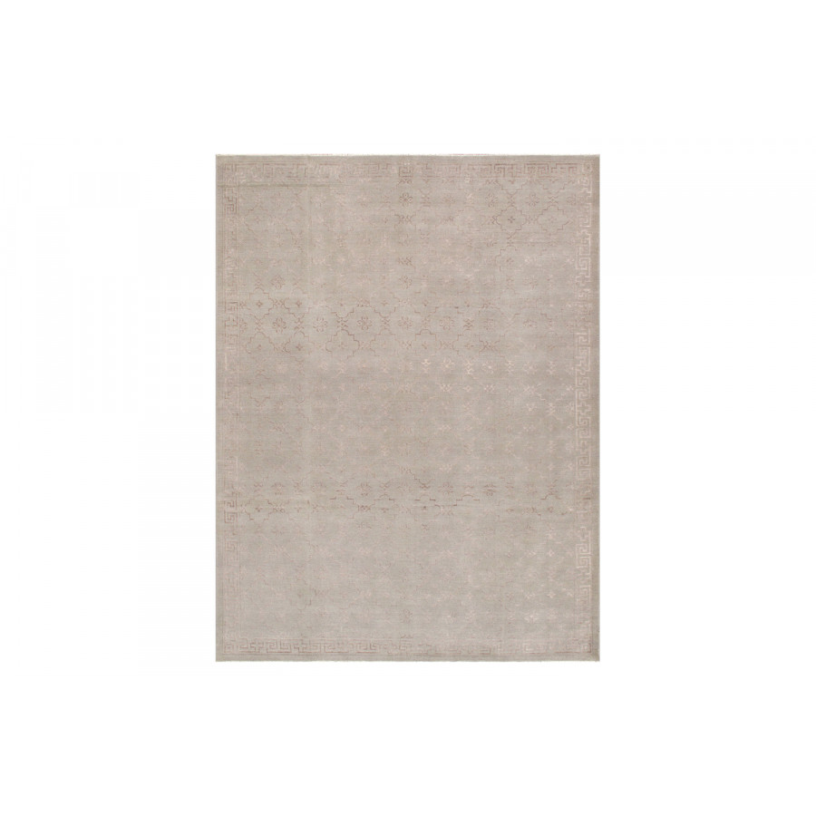 Pasargad Khotan Collection Hand-Knotted Lamb's Wool Area Rug (PARP-34 L.GRAY 9X12) - 111'' x 147''