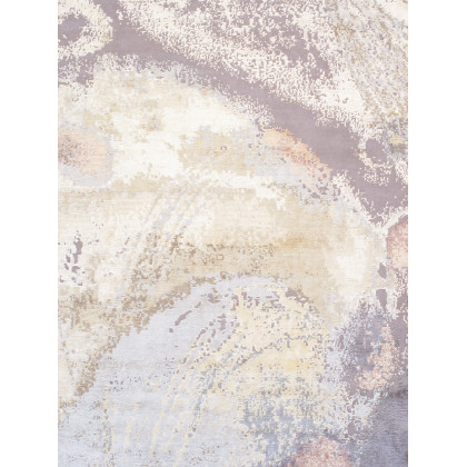 Pasargad - Modern Collection Hand-Knotted Silk/Wool Area Rug in Ivory/Gray, 119" x 173" (pas-07 10x14)