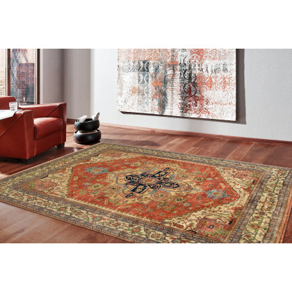 Pasargad Serapi Collection Hand-Knotted Wool Area Rug (PB-10B IVO 14X14) - 168'' x 168''
