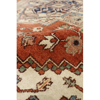 Pasargad Serapi Collection Hand-Knotted Wool Area Rug - Rust/Ivory, 95" x 97" (PB-10B IVO 8x8)